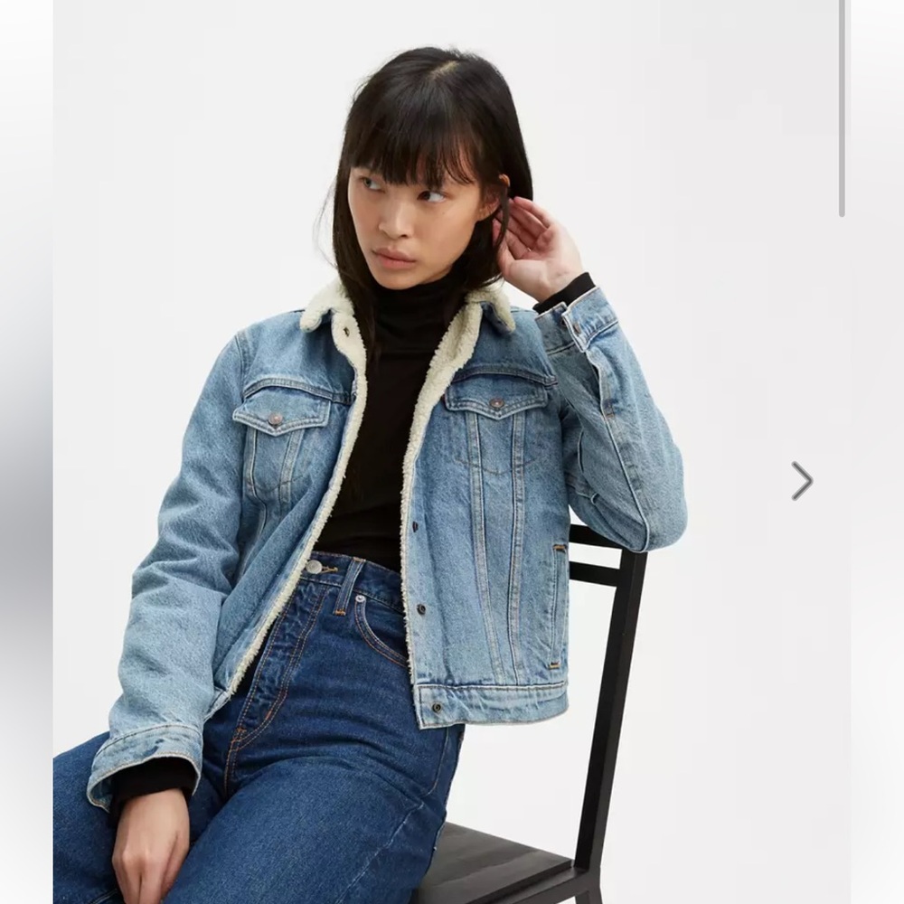 Levi’s Denim Sherpa-Lined Trucker Jacket